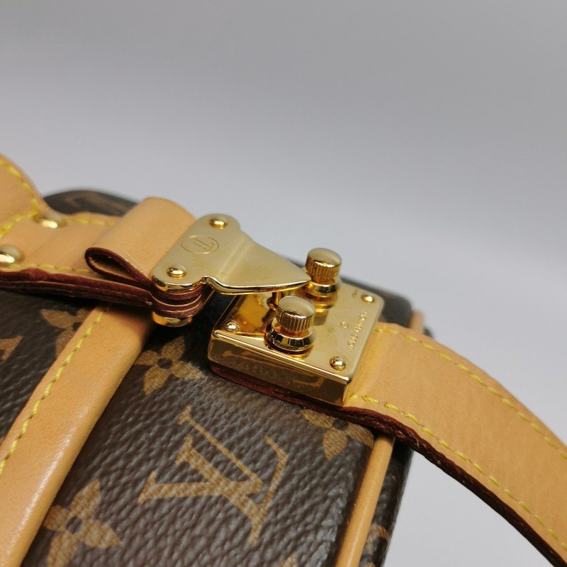 Louis Vuitton (LV) Boite Chapeau小號植鞣革Monogram印花圓餅包斜挎包單肩包芯片款-11