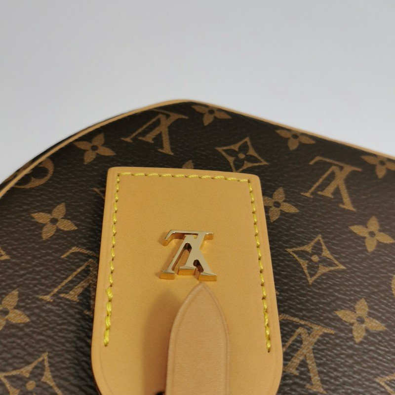 Louis Vuitton (LV) Boite Chapeau小號植鞣革Monogram印花圓餅包斜挎包單肩包芯片款-13