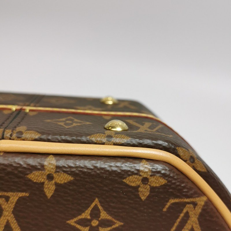 Louis Vuitton (LV) Boite Chapeau小號植鞣革Monogram印花圓餅包斜挎包單肩包芯片款-14