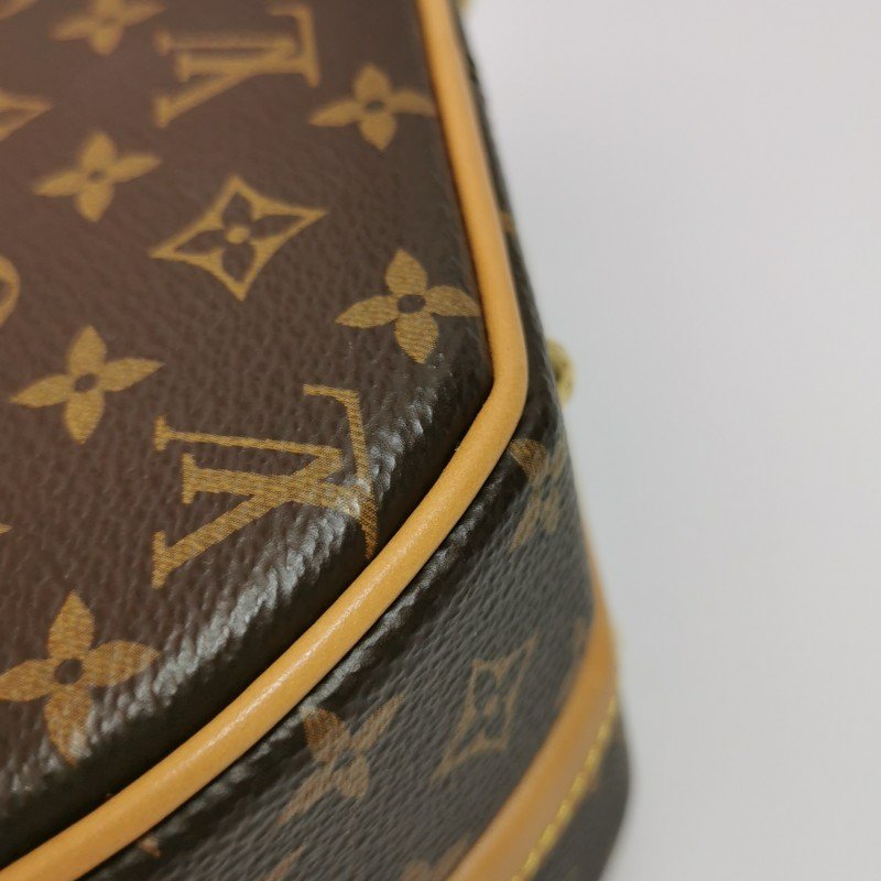 Louis Vuitton (LV) Boite Chapeau小號植鞣革Monogram印花圓餅包斜挎包單肩包芯片款-15
