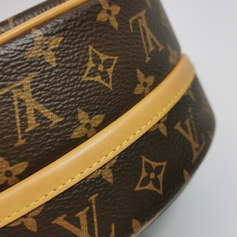 Louis Vuitton (LV) Boite Chapeau小號植鞣革Monogram印花圓餅包斜挎包單肩包芯片款-19