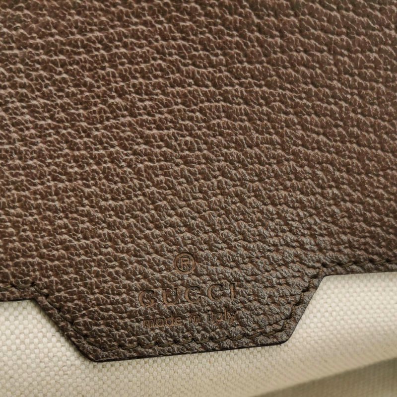 Gucci Jumbo牛皮帆布拼色雙G老花雙肩包-7