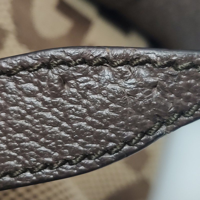 Gucci Jumbo牛皮帆布拼色雙G老花雙肩包-14