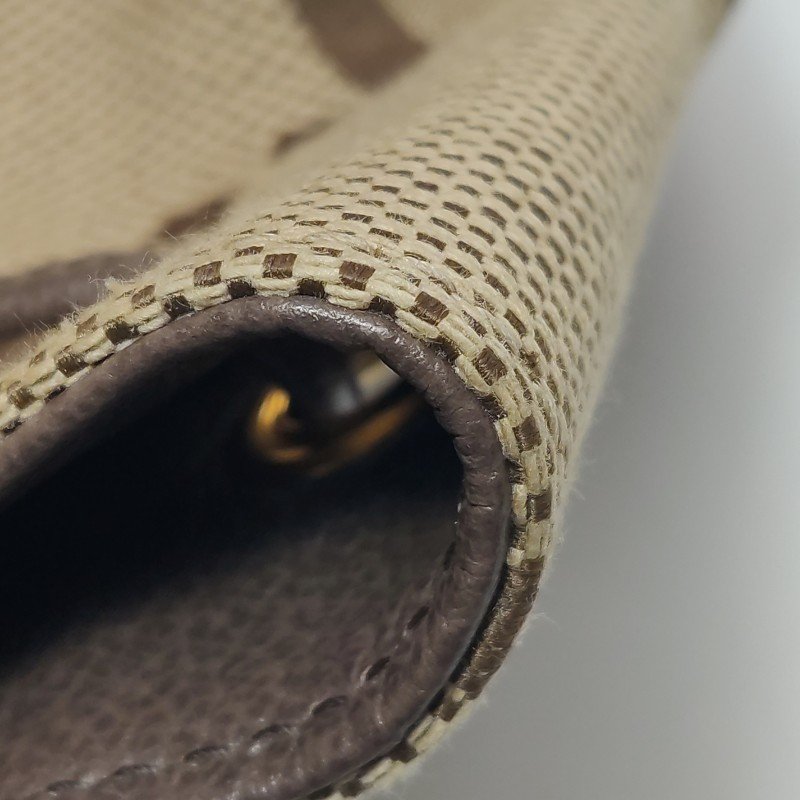 Gucci Jumbo牛皮帆布拼色雙G老花雙肩包-15