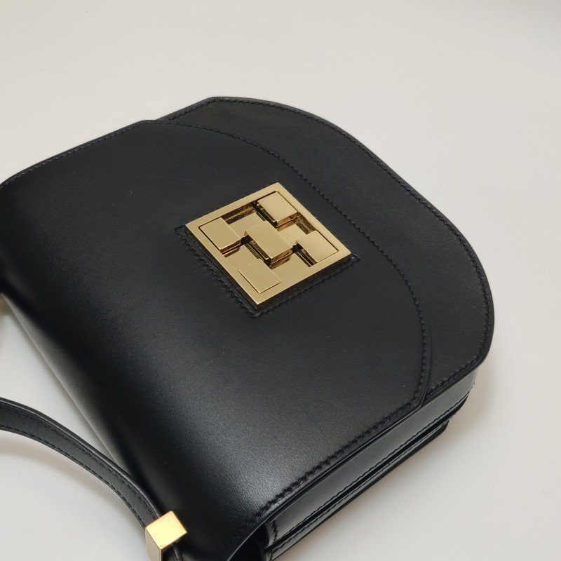 Hermes Mosaique馬賽克純色方形鎖扣馬鞍包斜挎包Tadelakt牛皮香檳金扣89黑色D刻-19