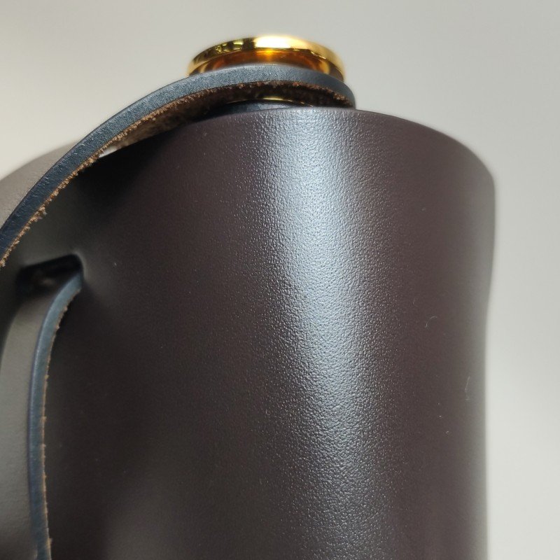 Hermes Herbag20馬鞍釘鎖扣斜挎包Hunter牛皮帆布金扣46烏木色米白色W刻-15