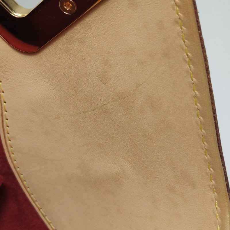 Louis Vuitton (LV) Judy植鞣革白三彩鏤空提手單肩包-9