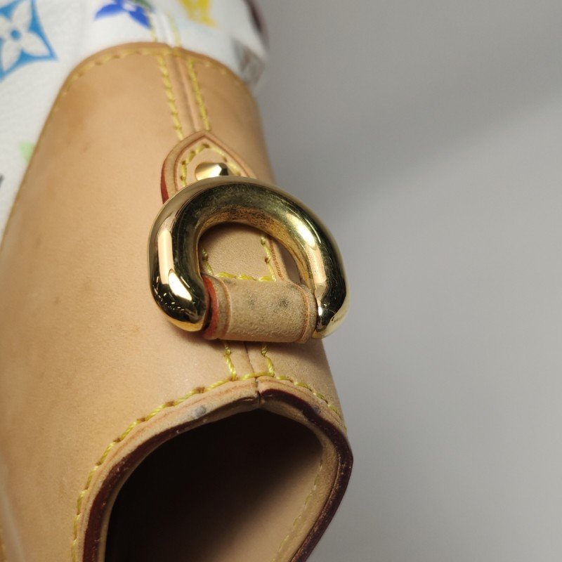 Louis Vuitton (LV) Judy植鞣革白三彩鏤空提手單肩包-11