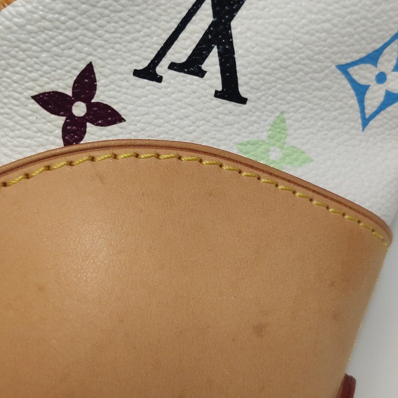 Louis Vuitton (LV) Judy植鞣革白三彩鏤空提手單肩包-15