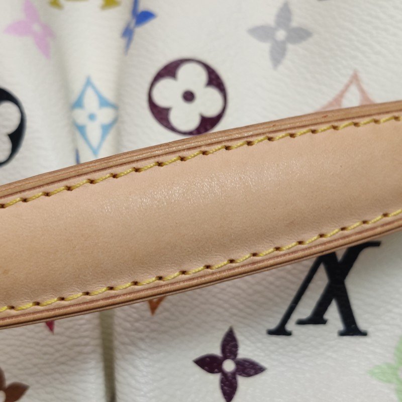 Louis Vuitton (LV) Judy植鞣革白三彩鏤空提手單肩包-16