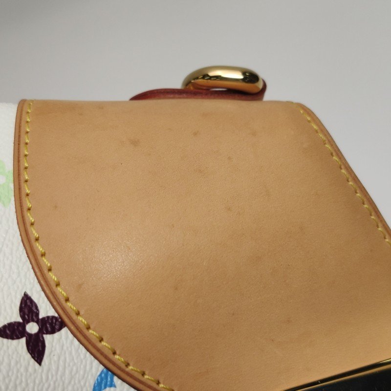 Louis Vuitton (LV) Judy植鞣革白三彩鏤空提手單肩包-18