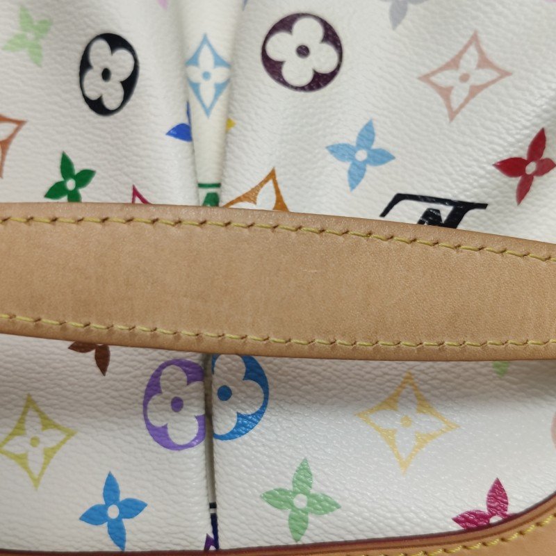 Louis Vuitton (LV) Judy植鞣革白三彩鏤空提手單肩包-21