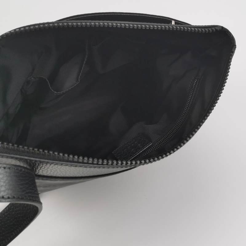 Gucci GG Retro牛皮尼龍布老花皮標Logo單肩包-6