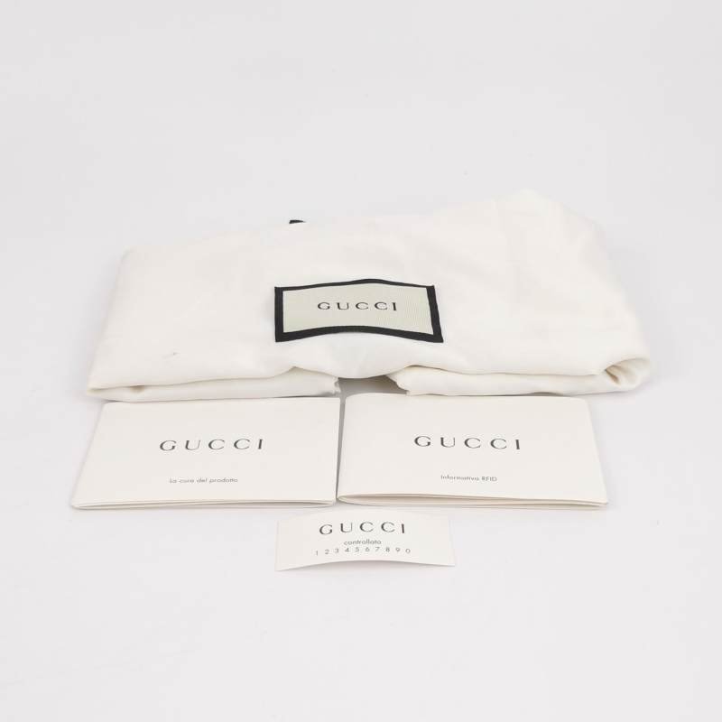 Gucci GG Retro牛皮尼龍布老花皮標Logo單肩包-8