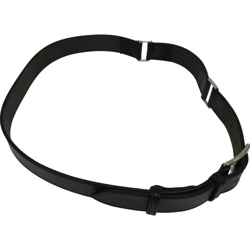 HERMES 愛馬仕 黑色牛皮 Etriviere 皮帶 口N刻-1