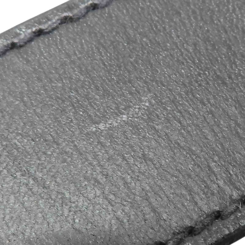 HERMES 愛馬仕 黑色牛皮 Etriviere 皮帶 口N刻-11