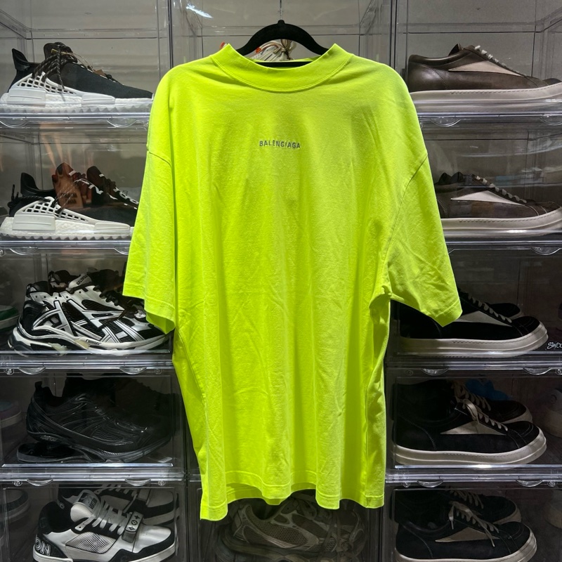 Balenciaga巴黎世家 螢光綠短袖M-0