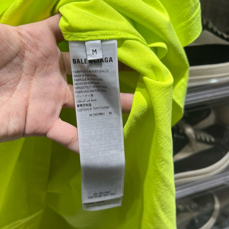 Balenciaga巴黎世家 螢光綠短袖M-4