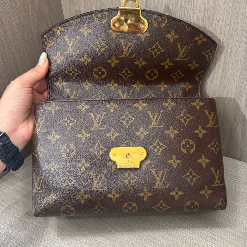 98🆕 LV老花拼紅傳奇信封包鏈條包單肩斜挎包-5