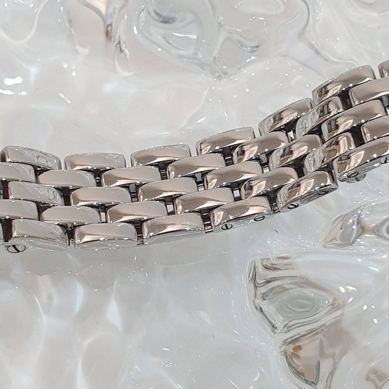 【大眾名錶】Cartier 卡地亞 W25033P5 Panthe 小型美洲豹 銀色羅馬時標面盤 摺疊扣 錶徑21.5mm 石英機芯 大眾名錶G1282-7