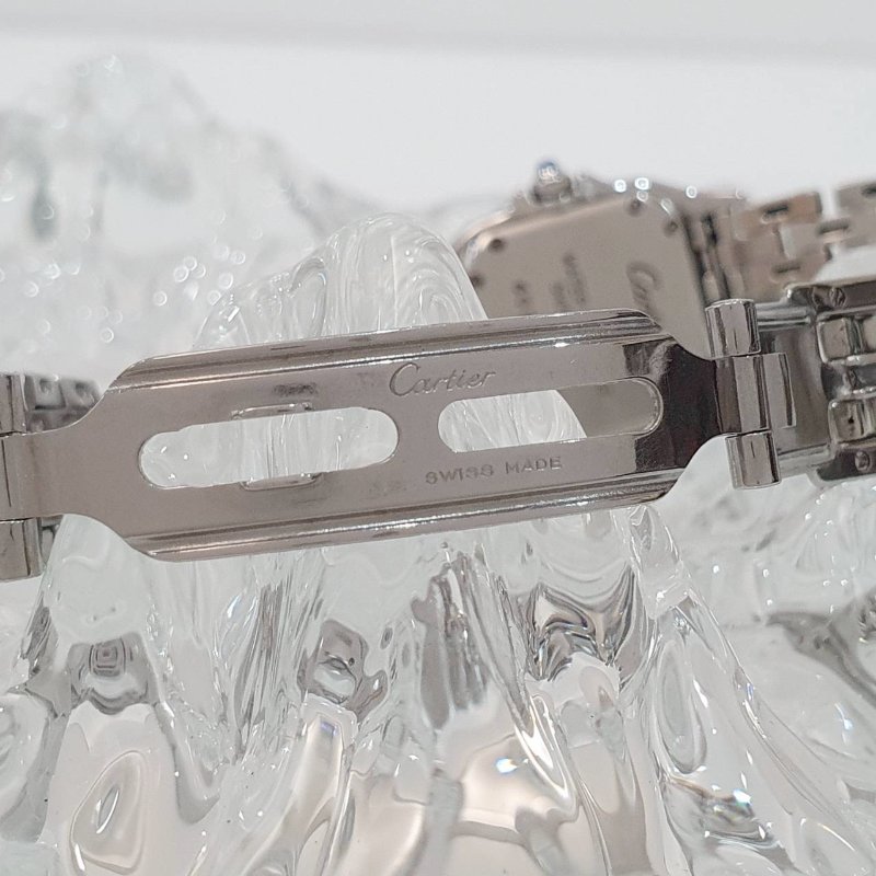 【大眾名錶】Cartier 卡地亞 W25033P5 Panthe 小型美洲豹 銀色羅馬時標面盤 摺疊扣 錶徑21.5mm 石英機芯 大眾名錶G1282-8