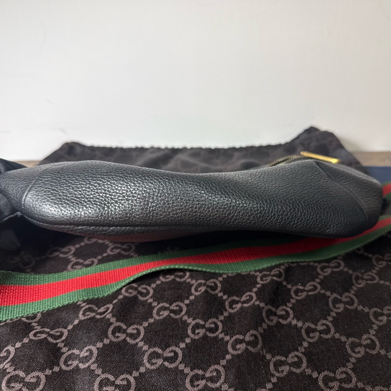 Gucci 古馳黑色印花腰包 493869 牛皮胸腰包 腰胯包 斜背包-7