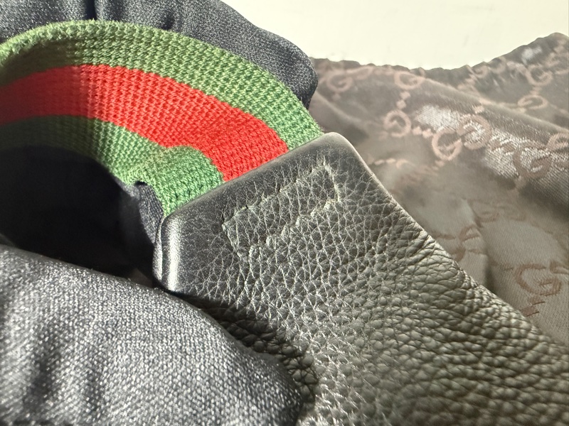 Gucci 古馳黑色印花腰包 493869 牛皮胸腰包 腰胯包 斜背包-10
