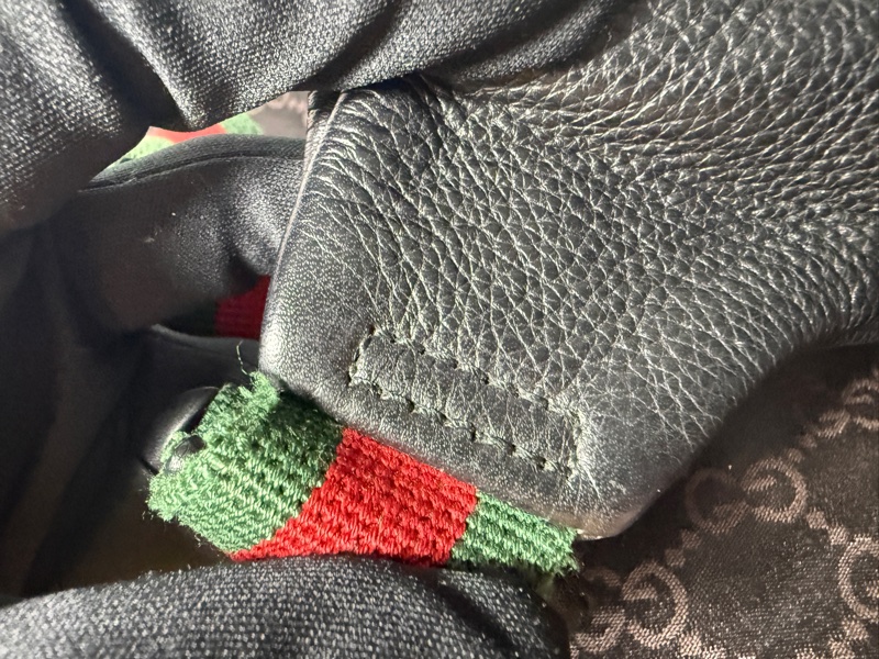 Gucci 古馳黑色印花腰包 493869 牛皮胸腰包 腰胯包 斜背包-12