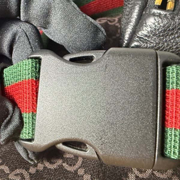 Gucci 古馳黑色印花腰包 493869 牛皮胸腰包 腰胯包 斜背包-20