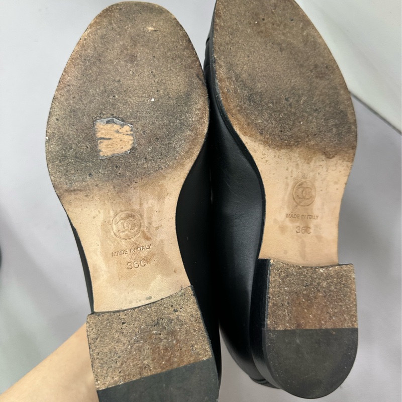 Chanel，黑白拼色流蘇樂福鞋 36碼-4