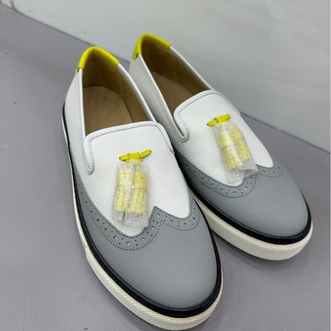 HERMERS 愛馬仕 女士流蘇拼色瑪麗珍鞋 小白鞋 小皮鞋 36碼