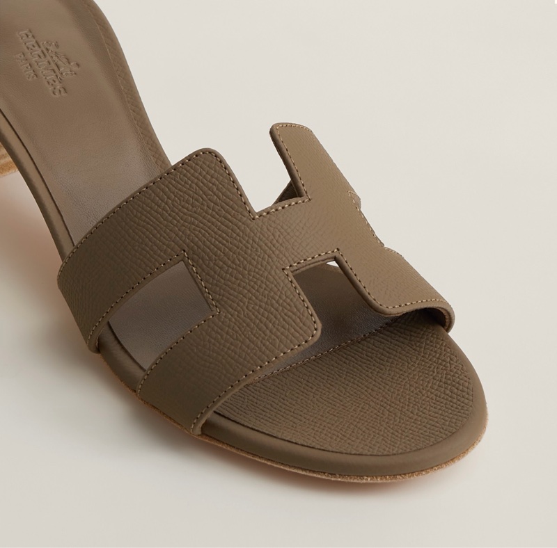 Hermes 愛馬仕 etoupe Oasis 大象灰 涼鞋拖鞋 連原裝包裝盒塵袋l-1