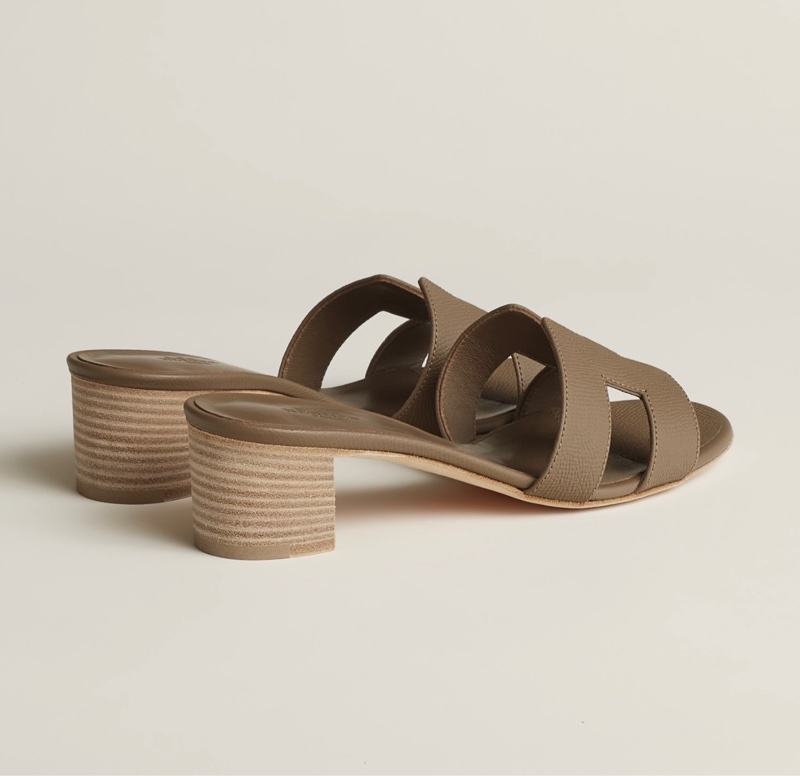 Hermes 愛馬仕 etoupe Oasis 大象灰 涼鞋拖鞋 連原裝包裝盒塵袋l-4