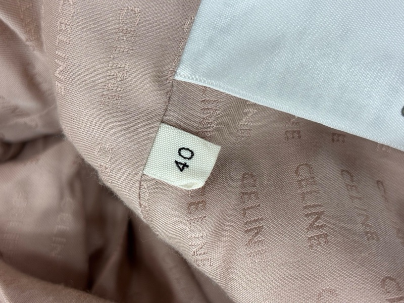 CELINE賽琳 粉紅色小香風短外套 40碼 重工編織 金色羈扣 粉紫色-3