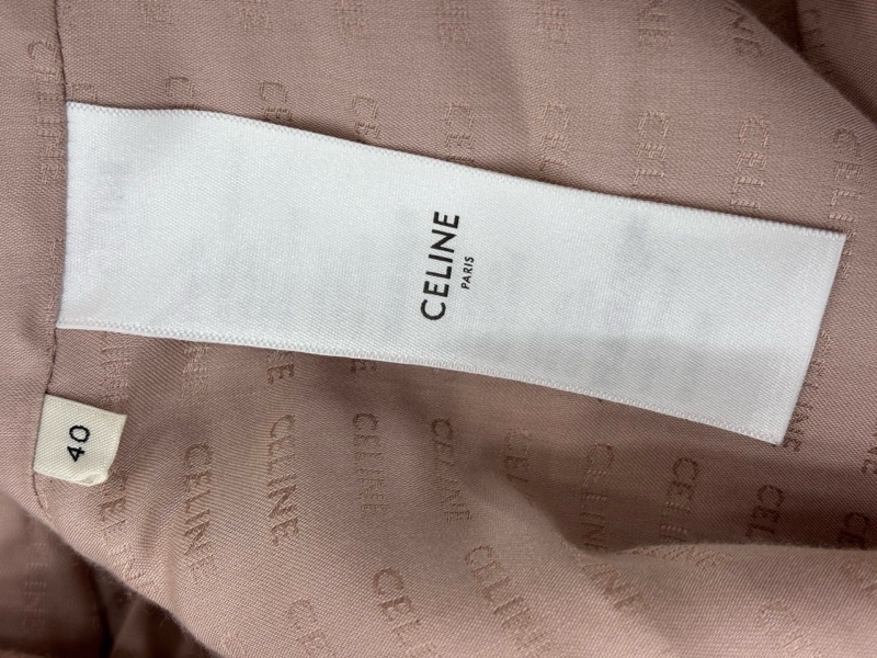 CELINE賽琳 粉紅色小香風短外套 40碼 重工編織 金色羈扣 粉紫色-4