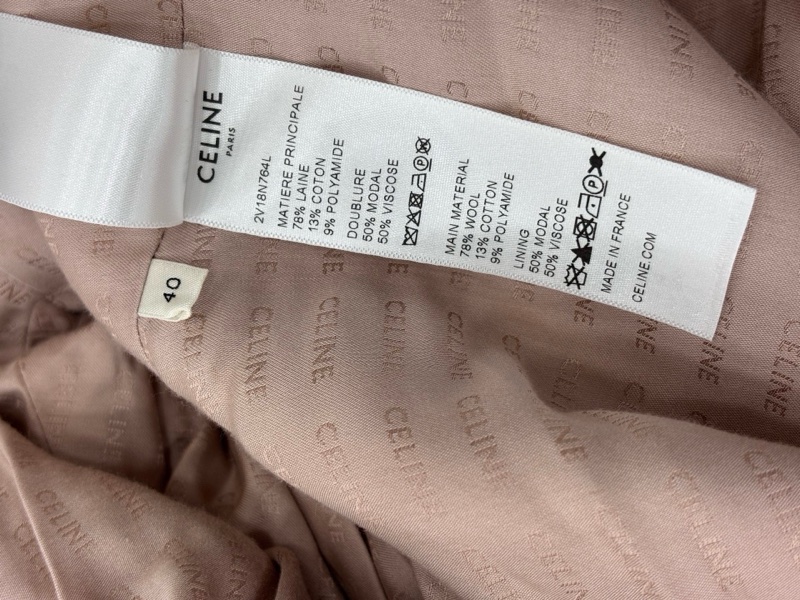 CELINE賽琳 粉紅色小香風短外套 40碼 重工編織 金色羈扣 粉紫色-5
