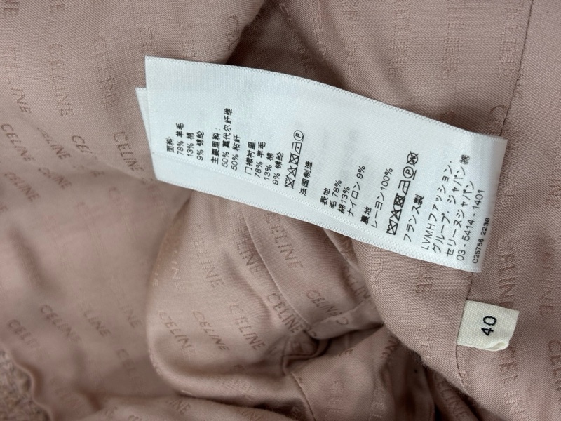 CELINE賽琳 粉紅色小香風短外套 40碼 重工編織 金色羈扣 粉紫色-6