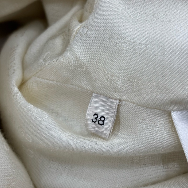 Celine賽琳 米白色條紋金色排扣外套短外套38碼-3