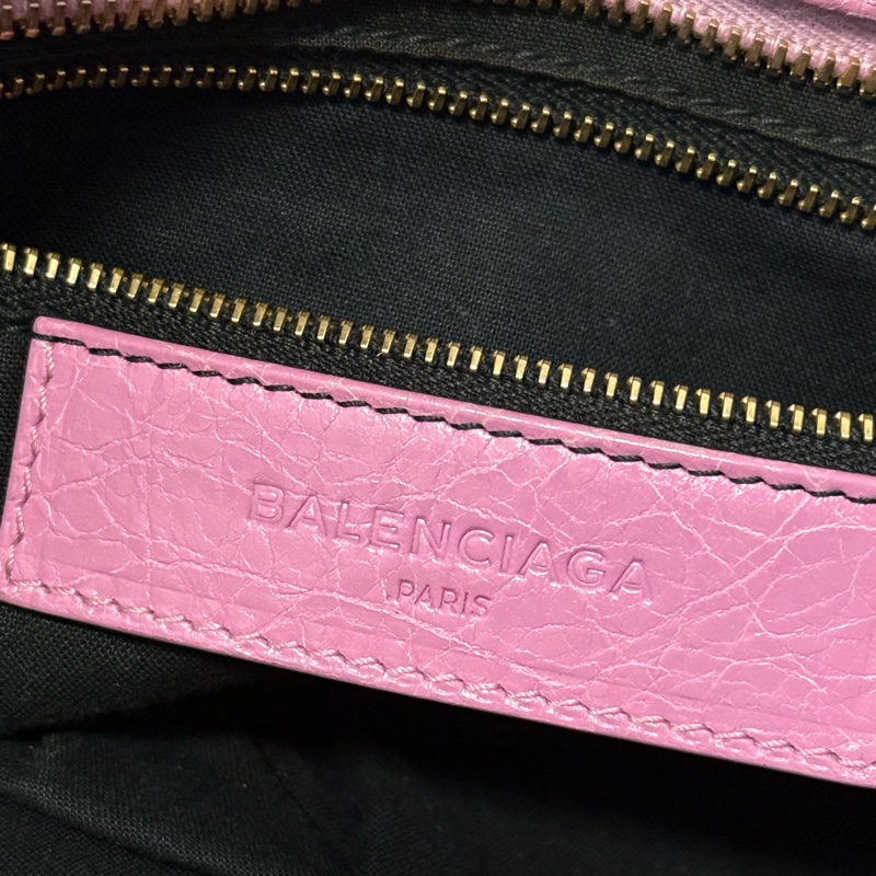 Balenciaga 粉金機車包-1
