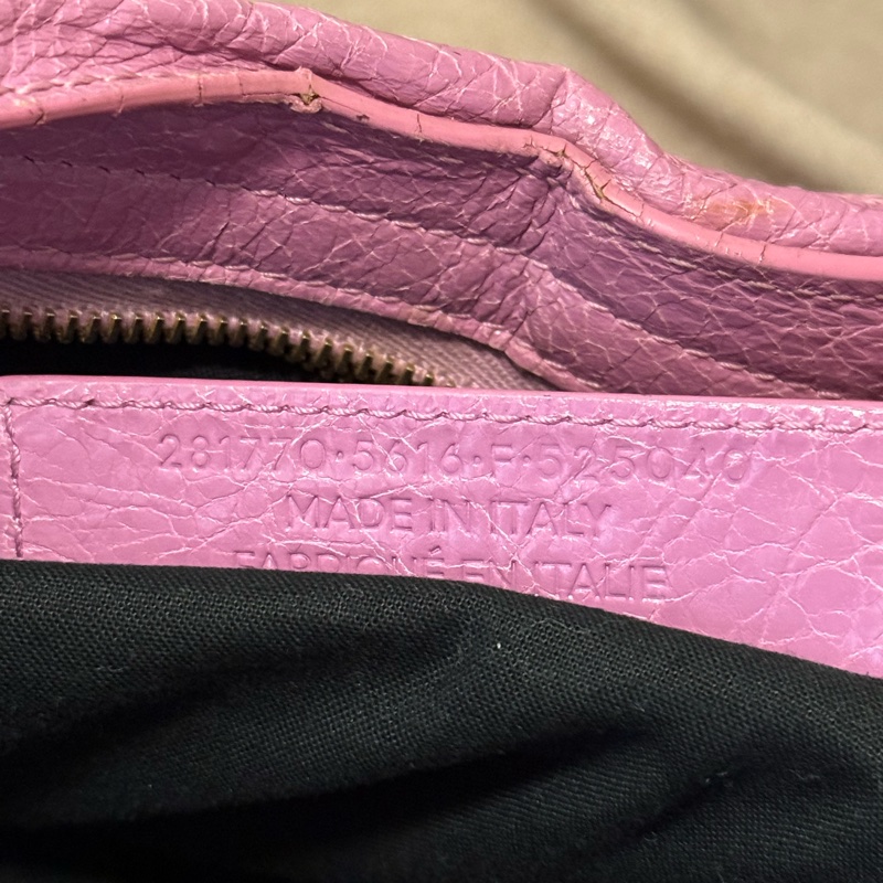 Balenciaga 粉金機車包-2