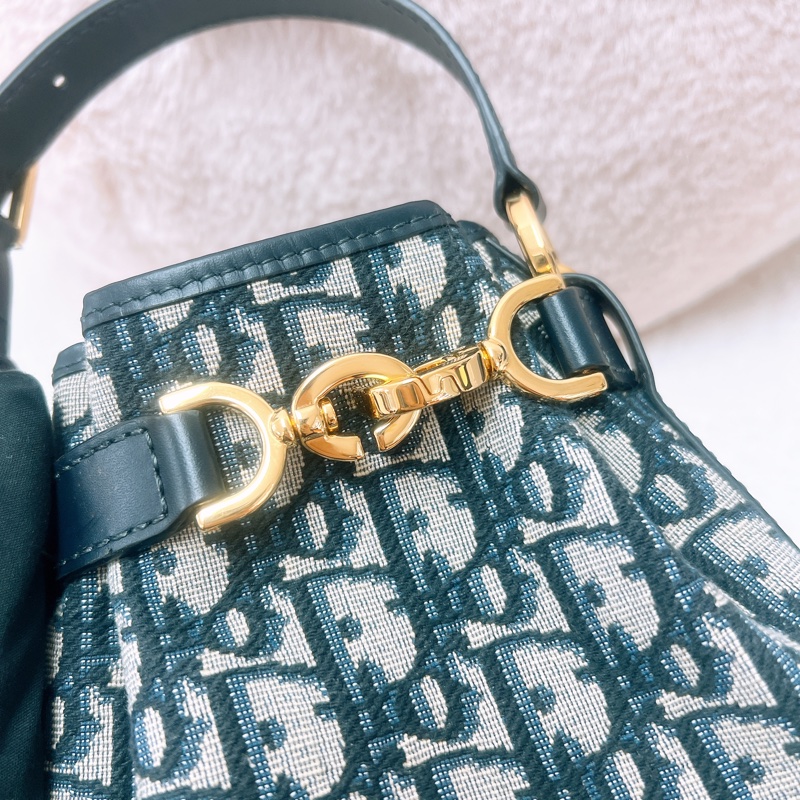 Dior c’est bucket 藍色老花水桶小號-1