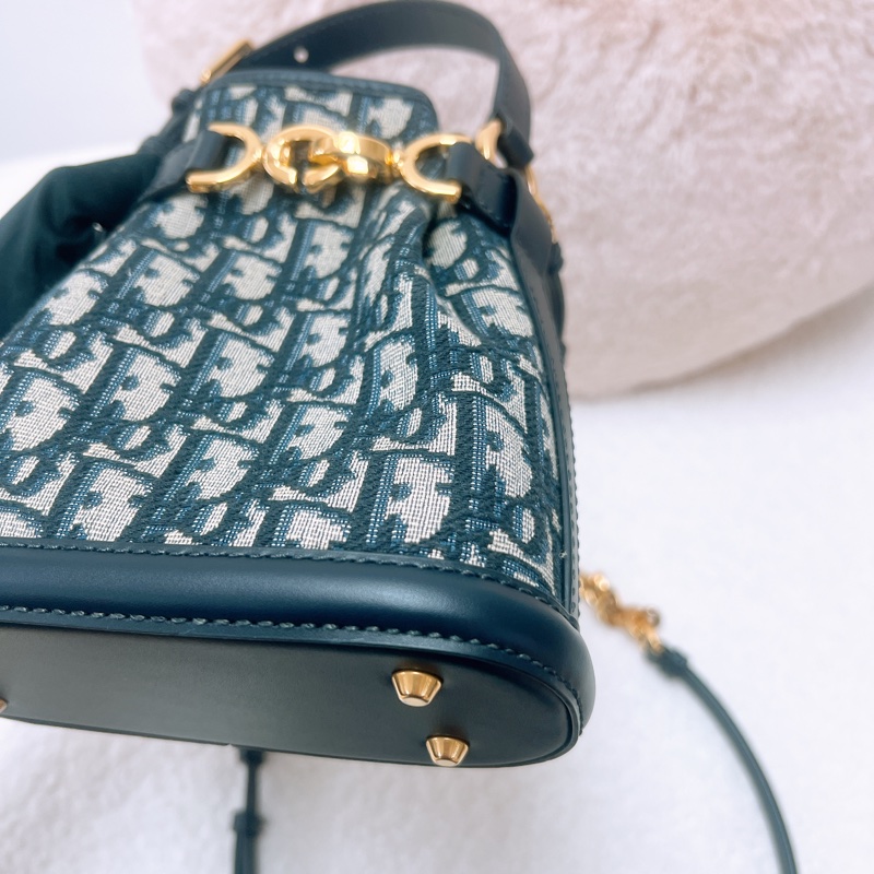 Dior c’est bucket 藍色老花水桶小號-4