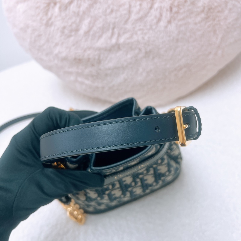 Dior c’est bucket 藍色老花水桶小號-9