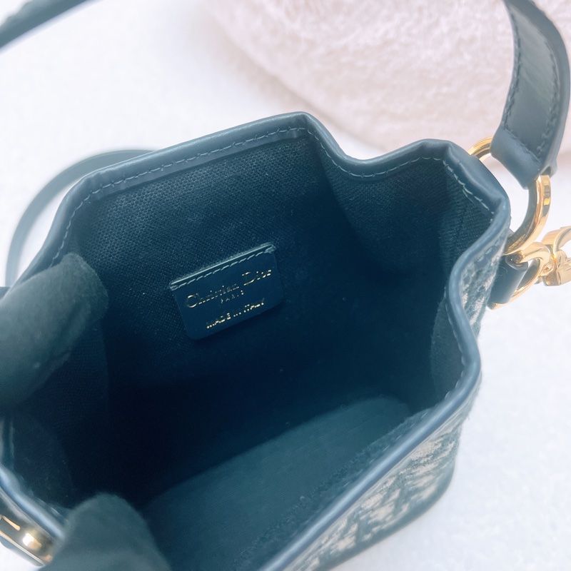 Dior c’est bucket 藍色老花水桶小號-11