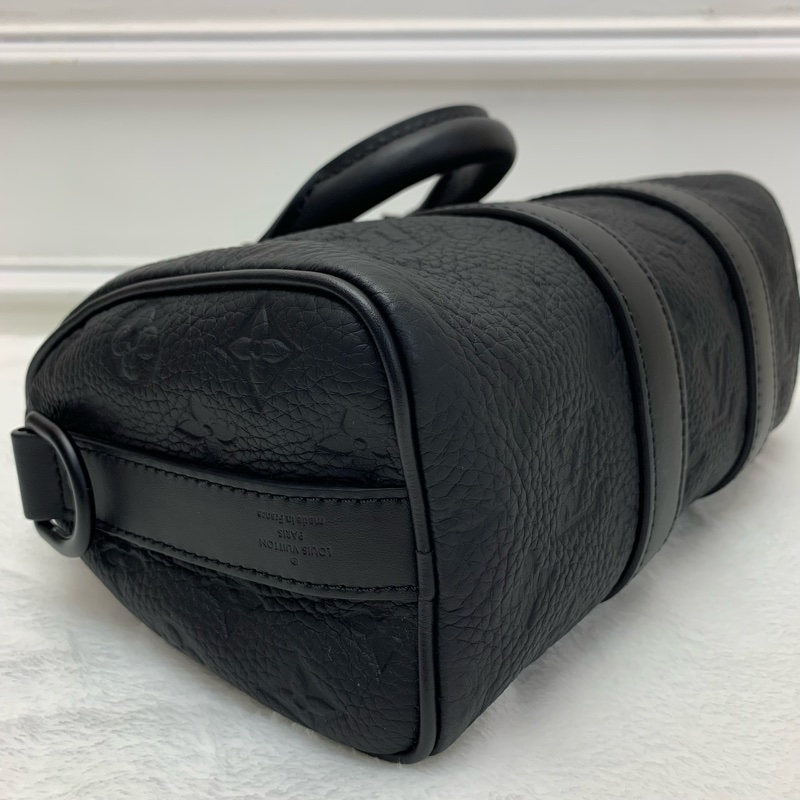 Full set超新淨✨LV Keepall 25 黑色壓紋-5