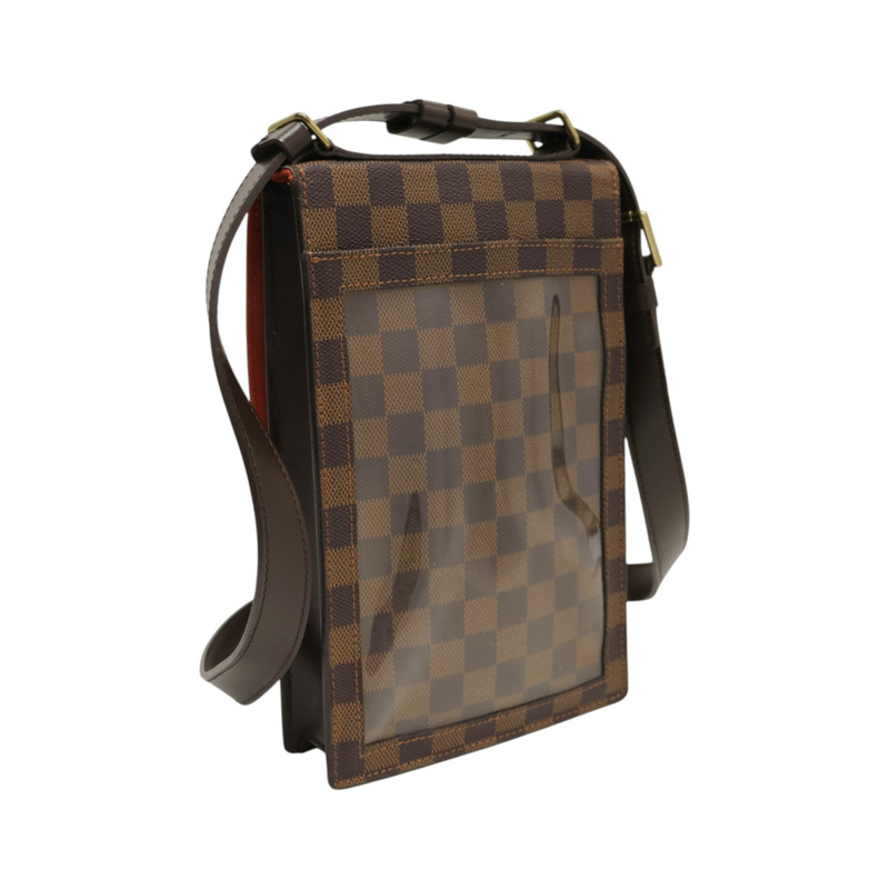 棕色 棋盤格 帆布 Portobello 肩背包 N45271【LOUIS VUITTON LV 路易威登】 N45271-1