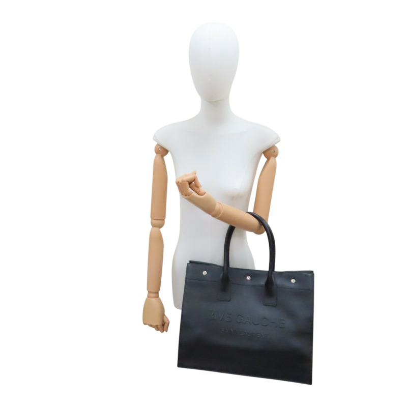黑色 牛皮 Rive Gauche Tote Bag 手提包【SAINT LAURENT YSL 聖羅蘭 】 686266-8