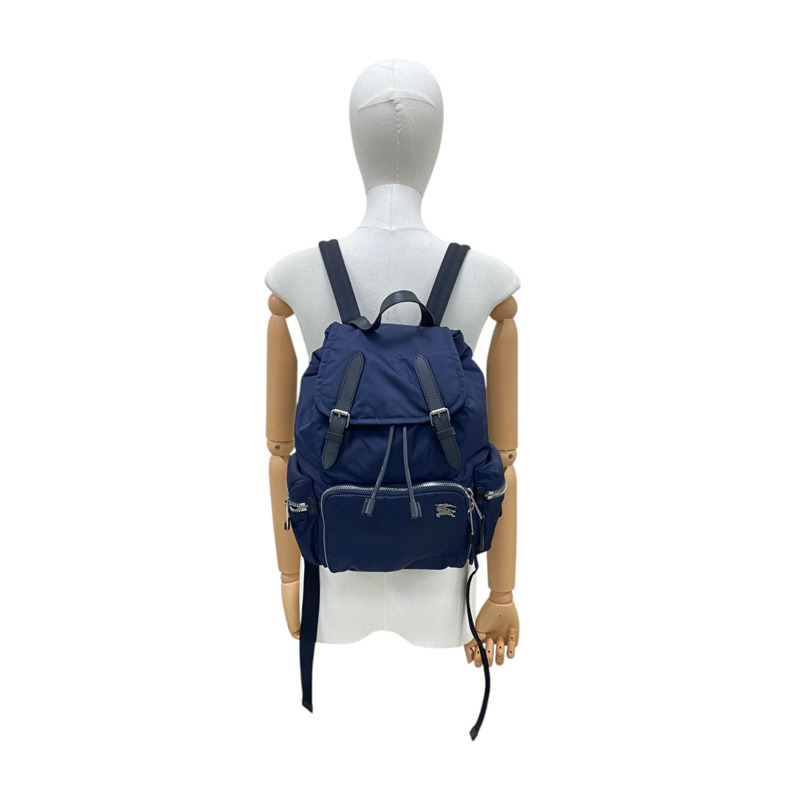 深藍色 尼龍 後背包【BURBERRY 巴寶莉】 8006723-9