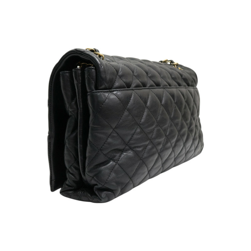 黑色 菱格紋 牛皮 Elegance Flap 手提包 A66414【CHANEL 香奈兒】 A66414-1