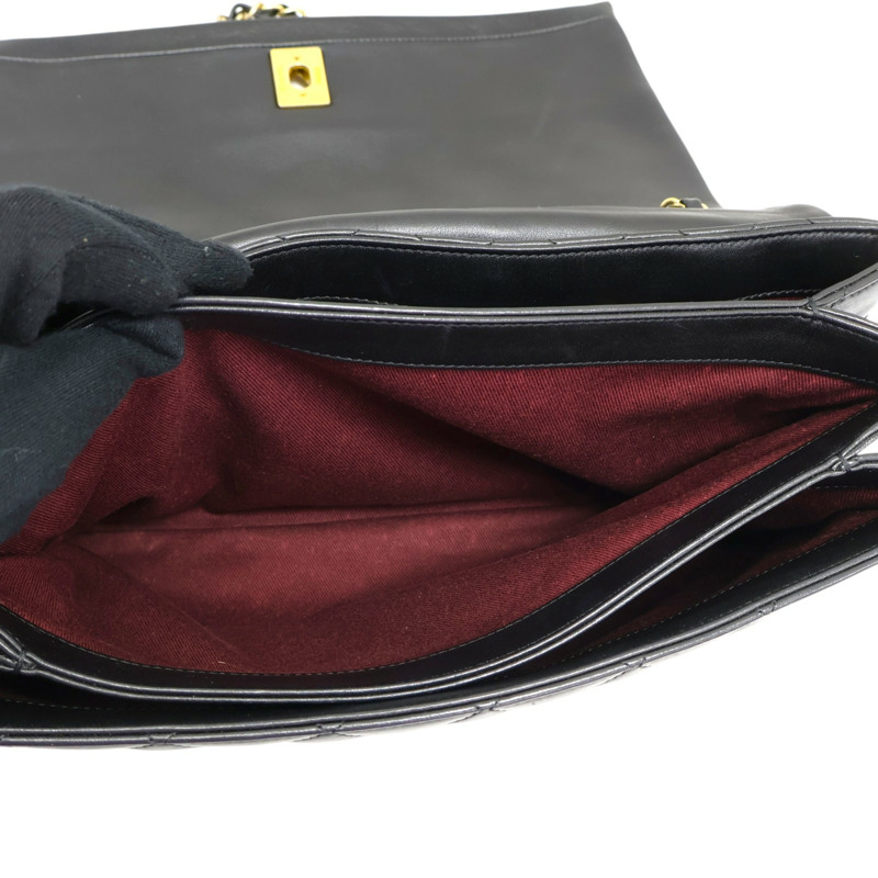 黑色 菱格紋 牛皮 Elegance Flap 手提包 A66414【CHANEL 香奈兒】 A66414-3